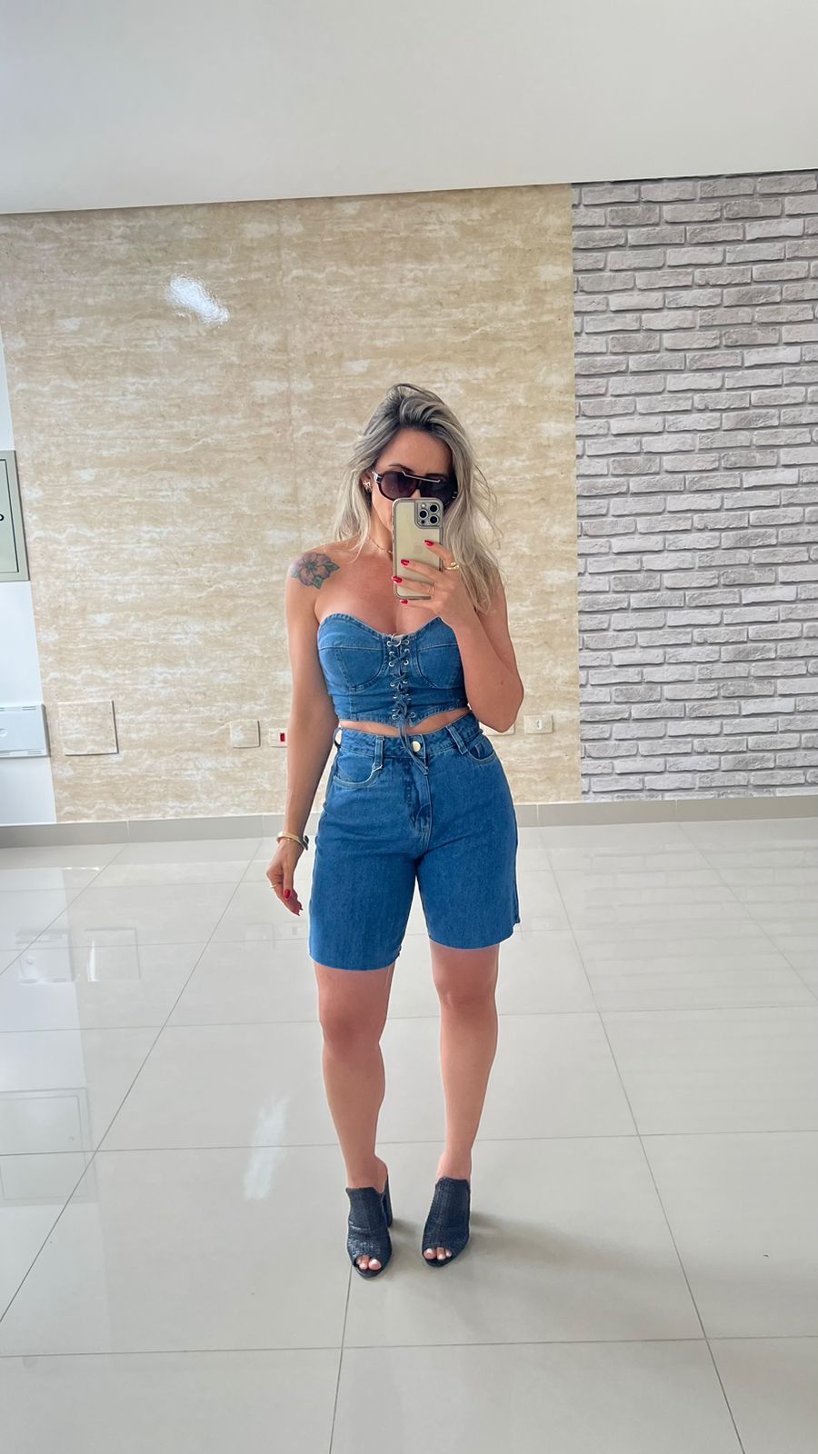 Cropped Tomara que Caia trançado Jeans Feminino 017.03.0016