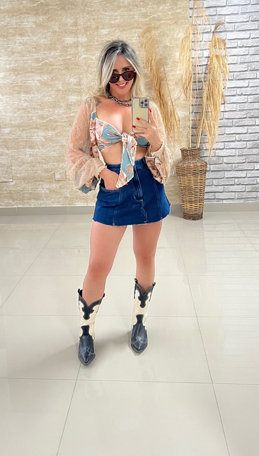 SAIA MINI JEANS FEMININO 001.01.0207