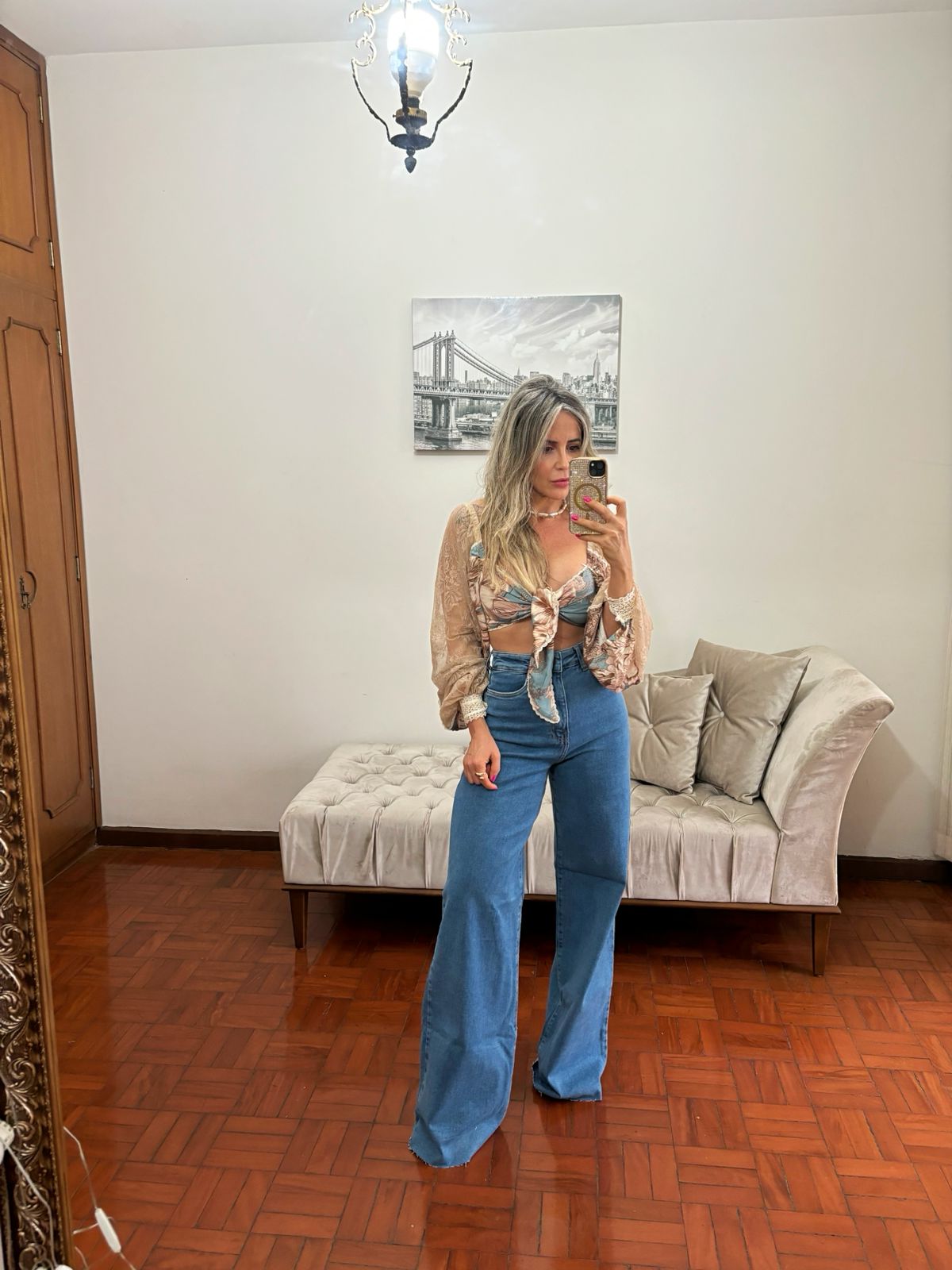 Calça Pantalona Jeans Feminino Patricia - 013.07.0030