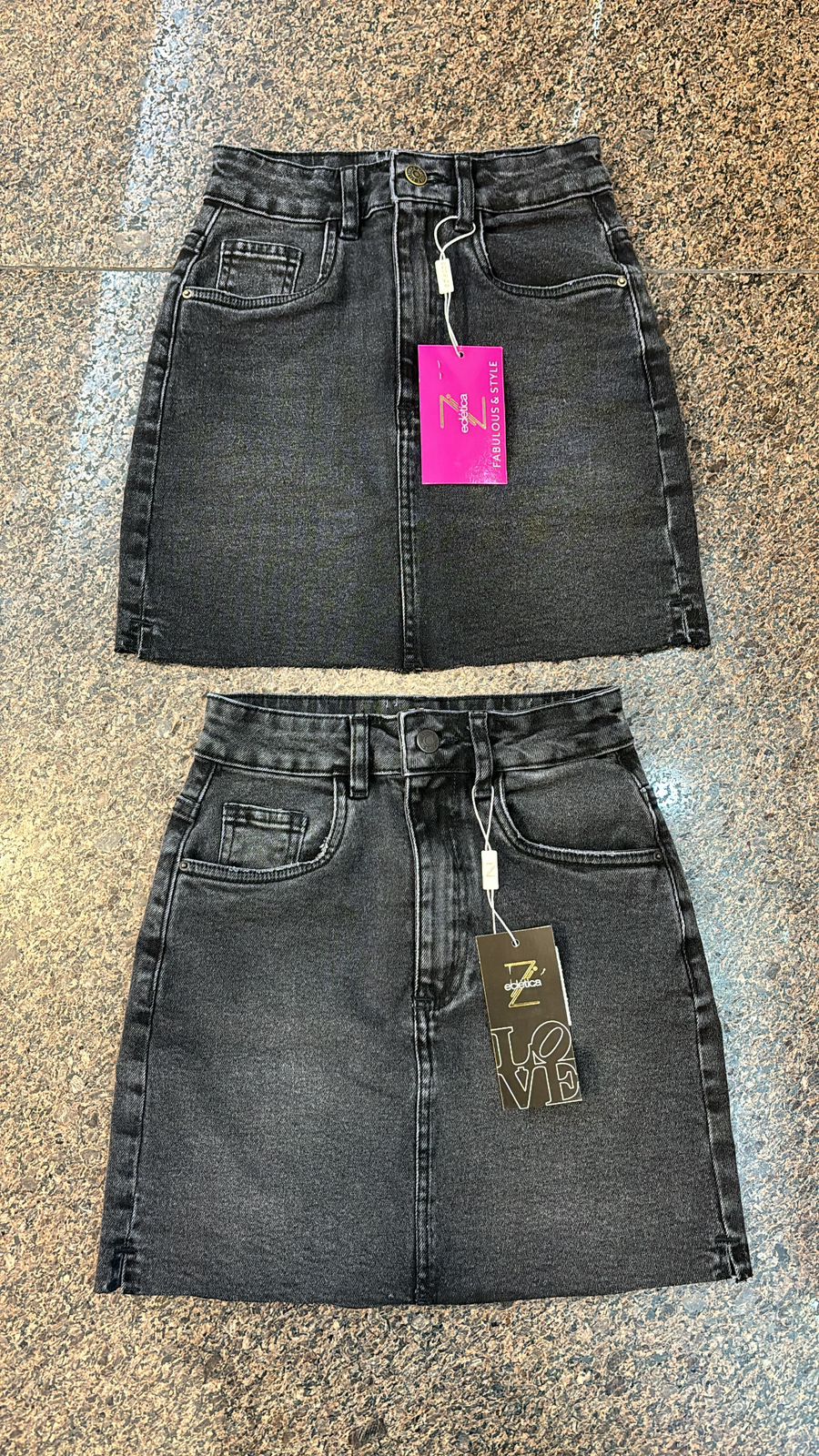 Saia London Black Jeans Feminino Barra a Fio - 001.01.0218