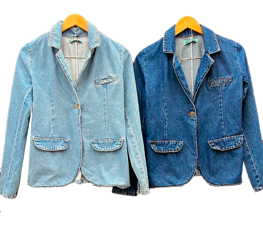 Blazer Longo Jeans Feminino - 011.02.0066