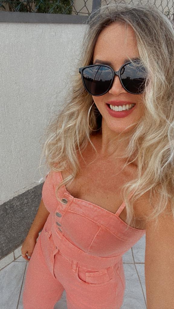 Blusa Cropped Com Alça Sarja Feminino - 021.18.0008
