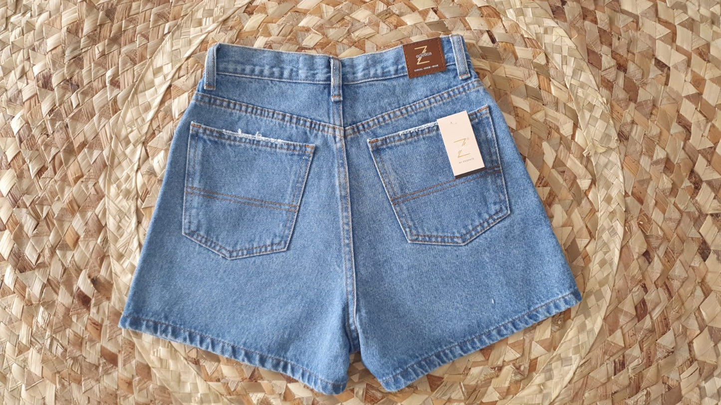 Shorts Mom Básico Jeans Feminino 005.11.0124