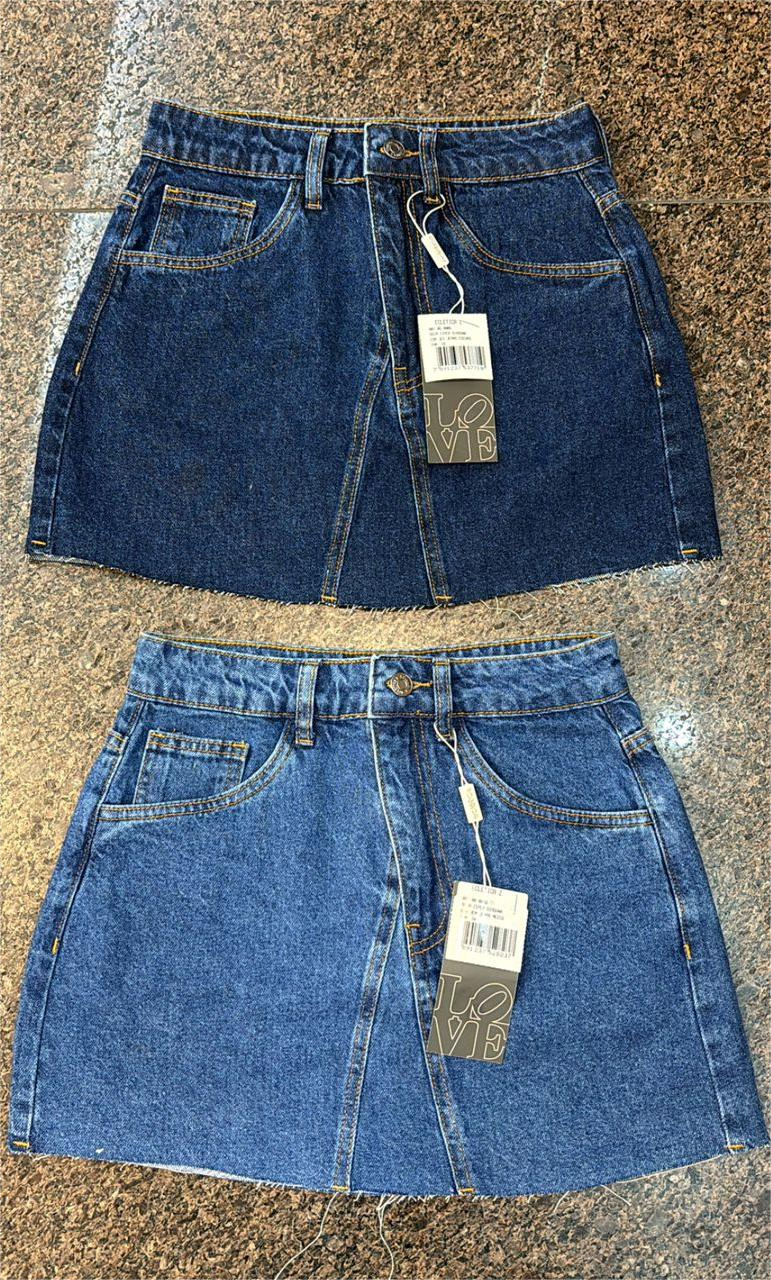 Saia Jeans Ziper Diagonal Feminino - 001.06.0006