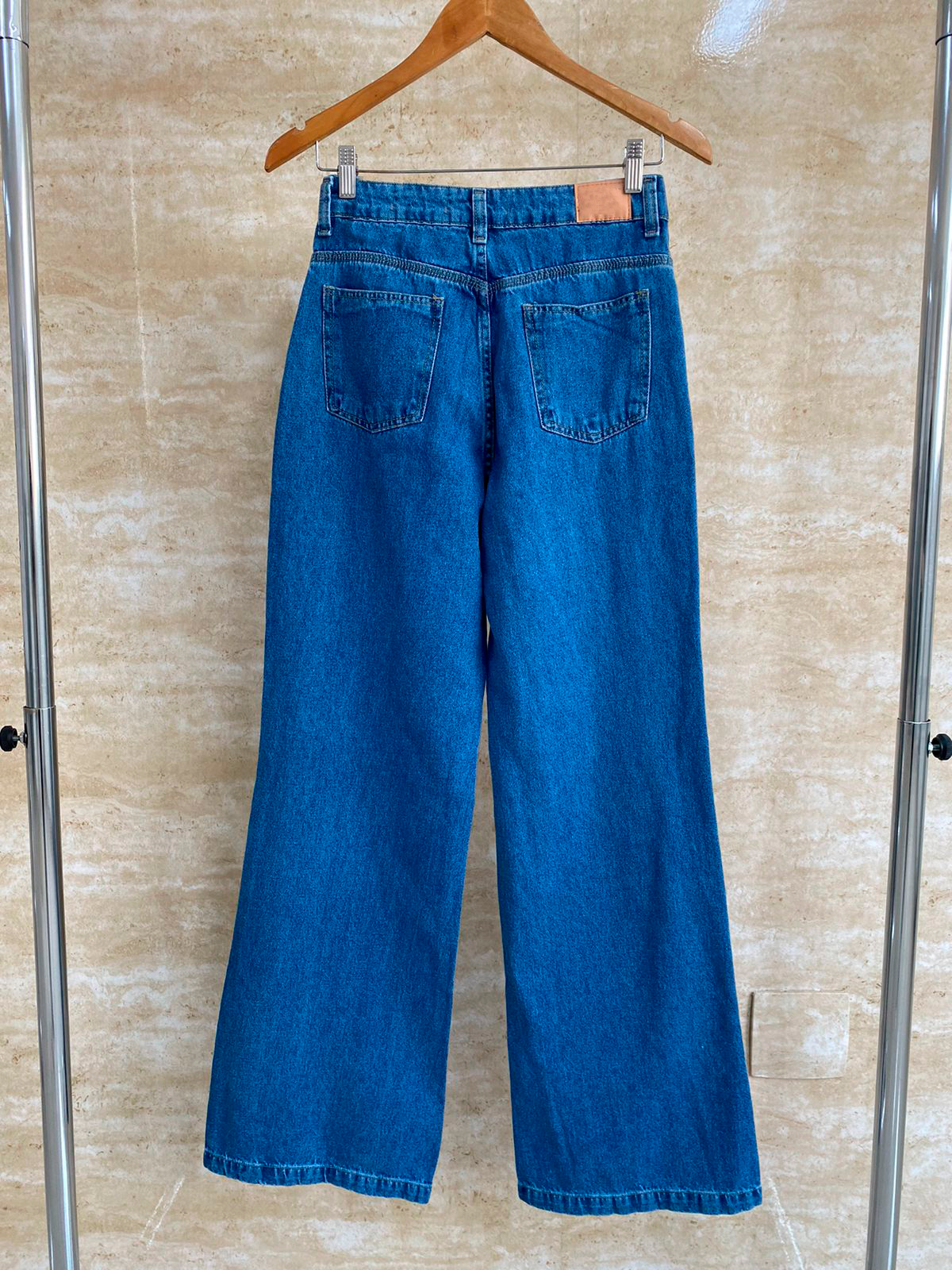 Calça Wide Leg Jeans Feminino 013.42.0076