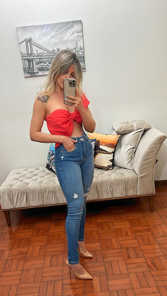 Calça Skinny Jeans Feminino Com Lycra 013.05.0578