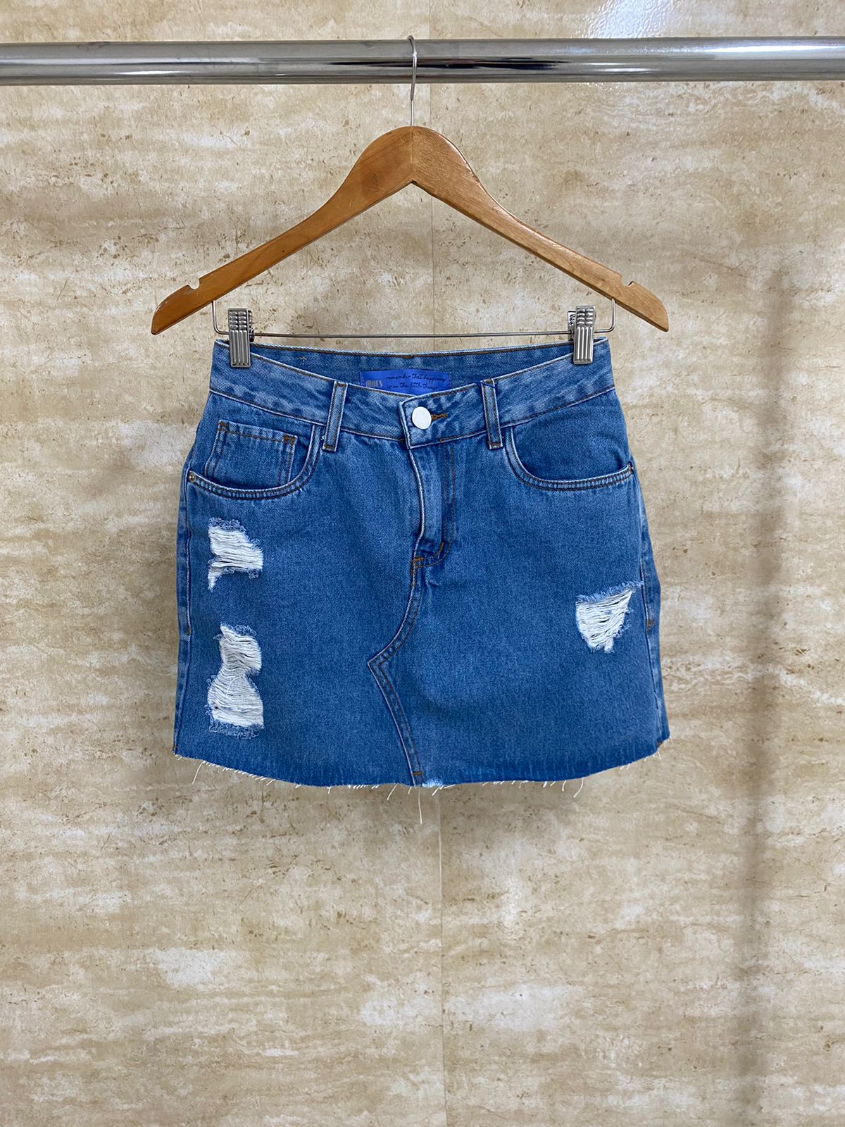 Mini Saia Jeans Feminino - 001.01.0209