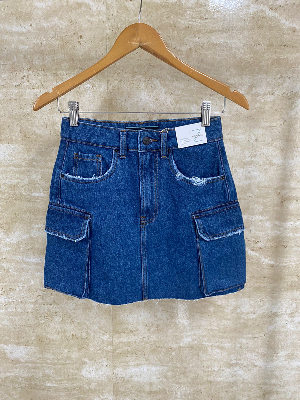 Saia Cargo Jeans Feminino - 001.29.0002