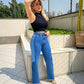 Calça Wide Leg Patchwork Jeans Feminino - 13.42.0042