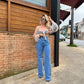 Calça Wide Leg Alfaiataria Jeans Feminino - 013.42.0067