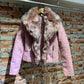 Jaqueta PU Gola Pelo Feminino - 011.18.0017