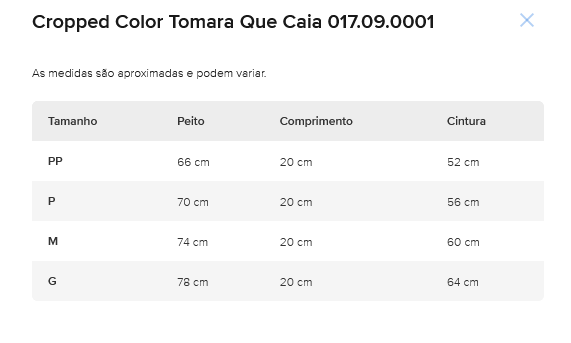 Cropped Color Tomara Que Caia 017.09.0001