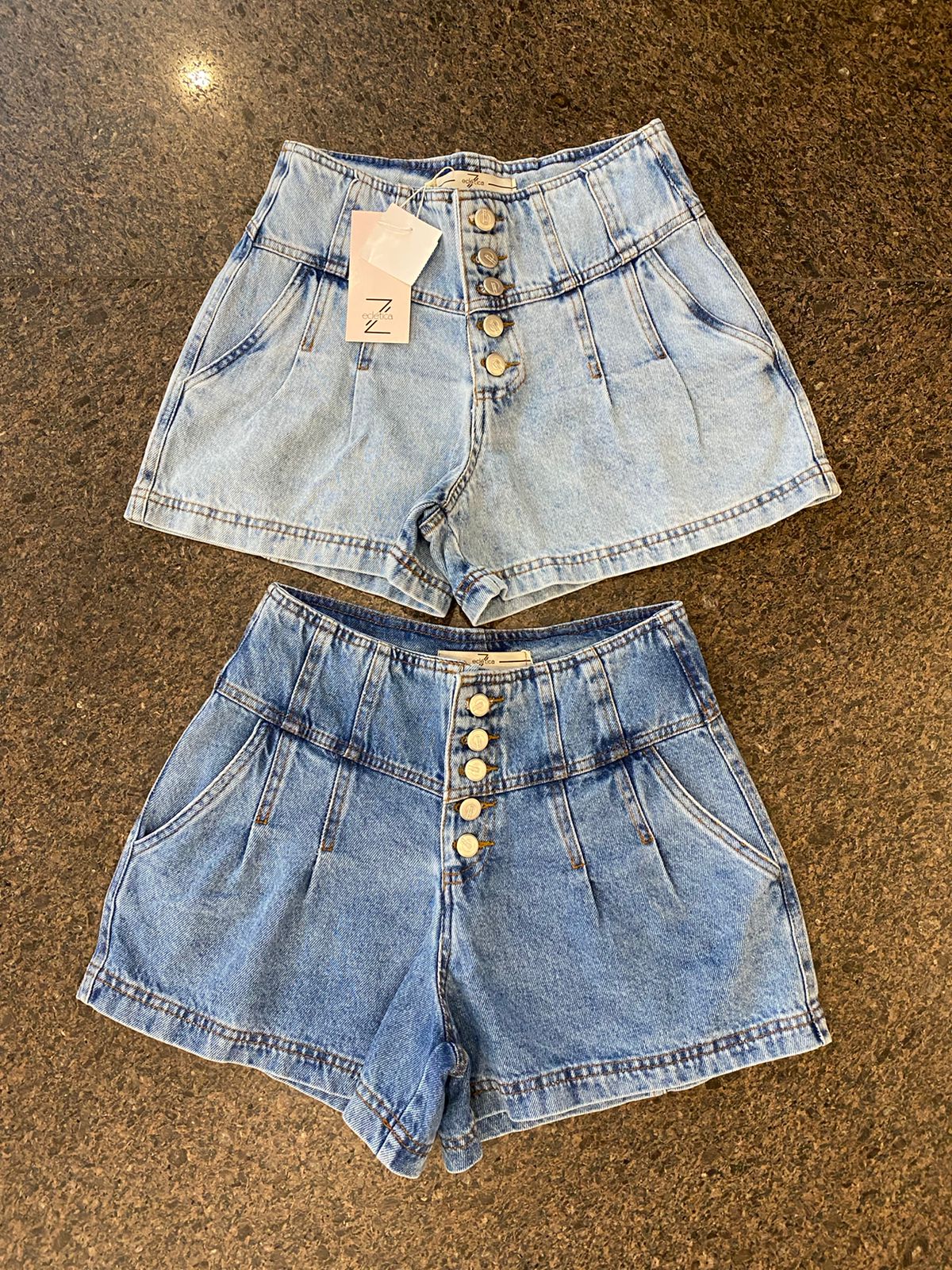 Shorts Com Pence Jeans Feminino - 05.28.0001