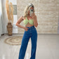 Calça Pantalona Jeans Feminino - 013.07.0028