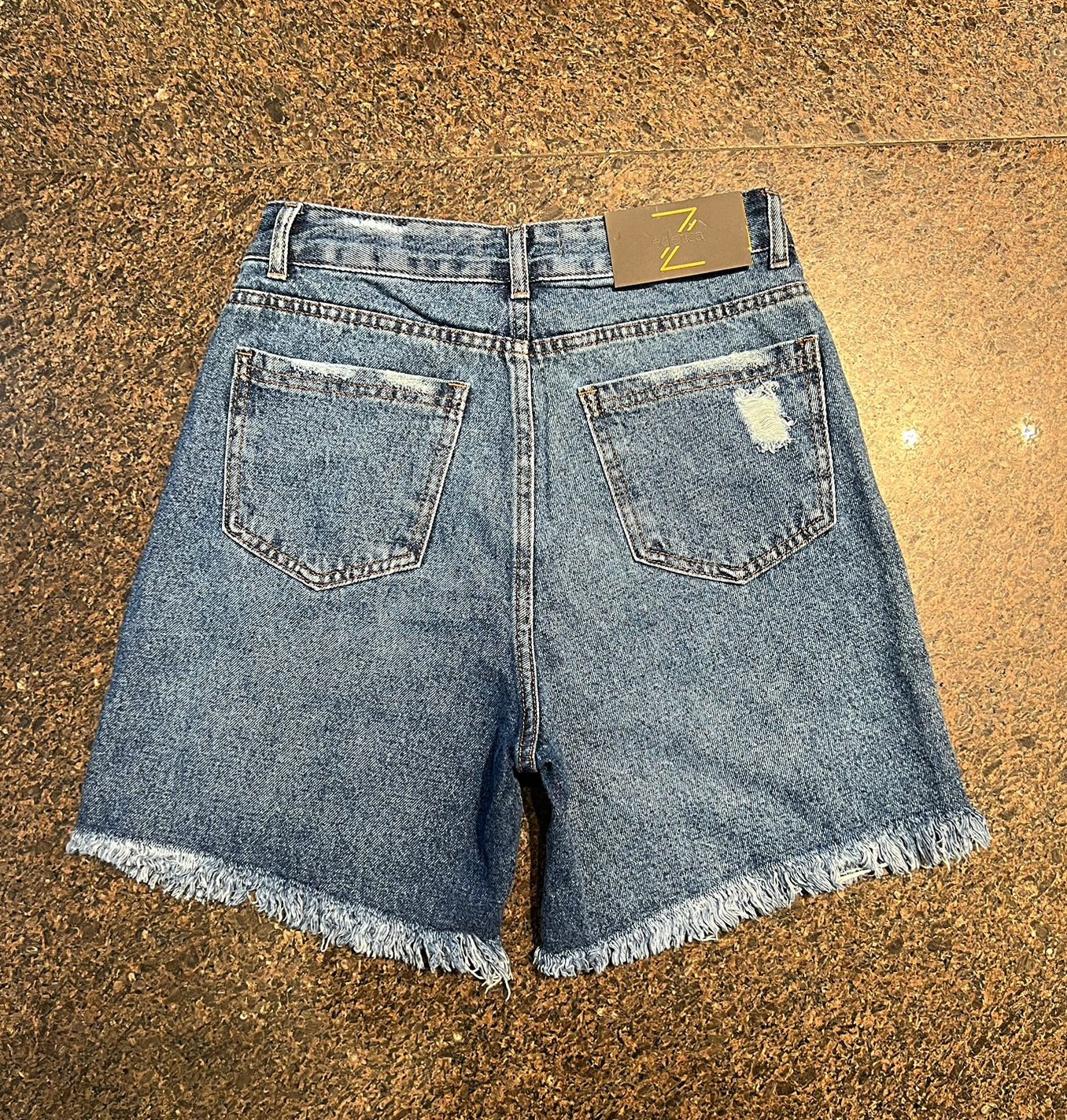 Shorts Mom Destroyed Jeans Feminino - 005.11.0116