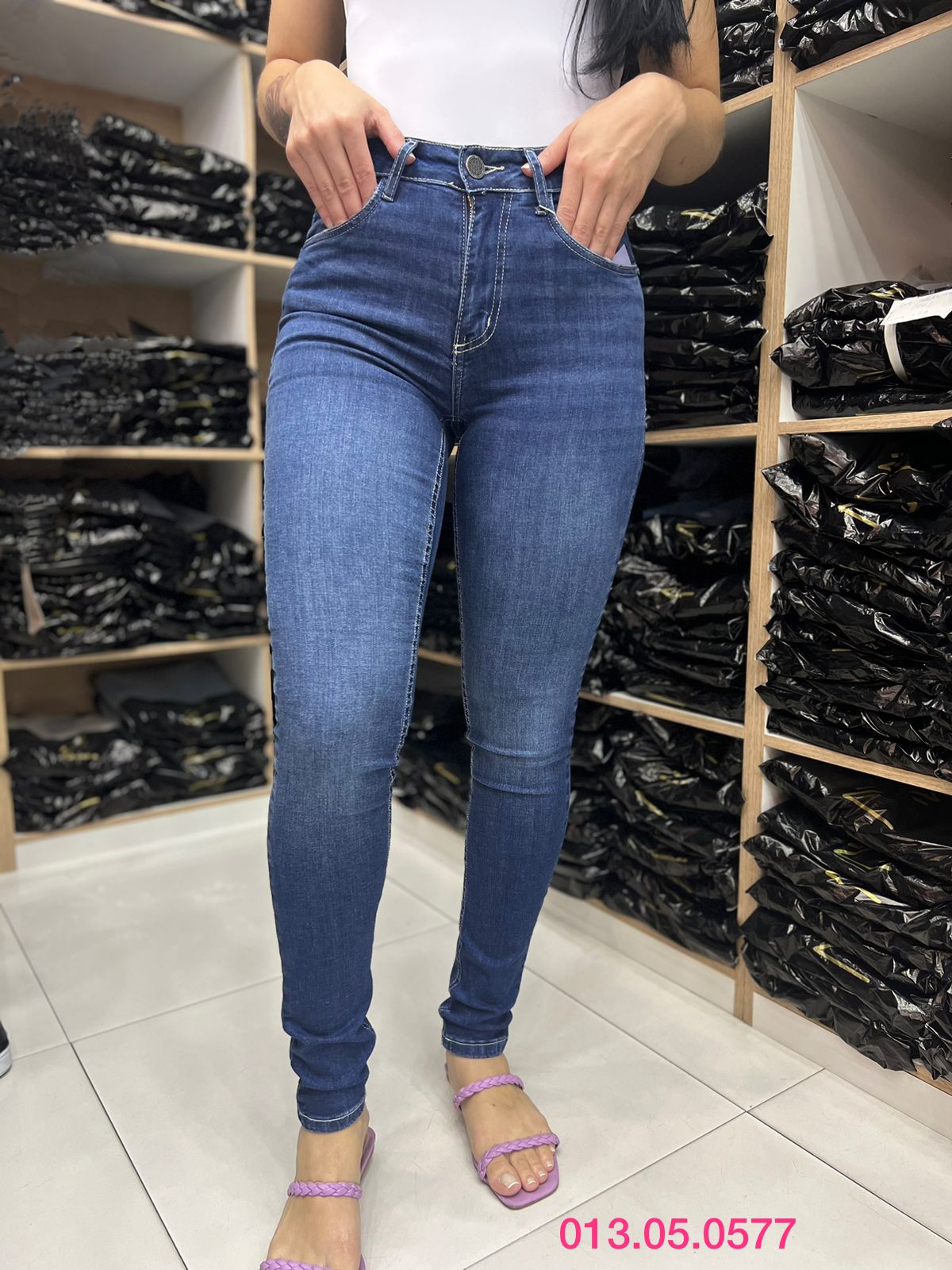 Calça Skinny Básica Jeans Feminino 013.05.0577